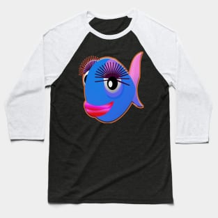 Flirtatious woman fish fish color Baseball T-Shirt